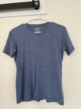 Wool T-Shirt in Light Blue